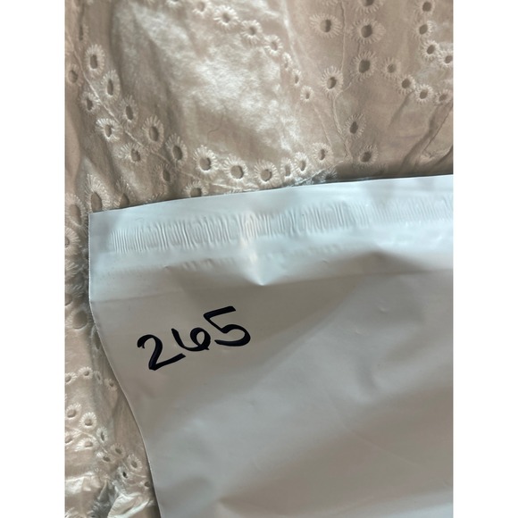 LOST‎ WANDER White Eyelet Puff Sleeve Ruffle Mini Dress Size Medium - Picture 7 of 7